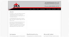 Desktop Screenshot of jaxsportswear.com.au